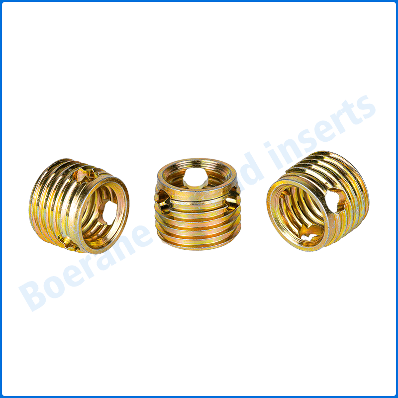 M3 x 0.5 Yellow Self-tapping Threaded Insert with Cutting Bores