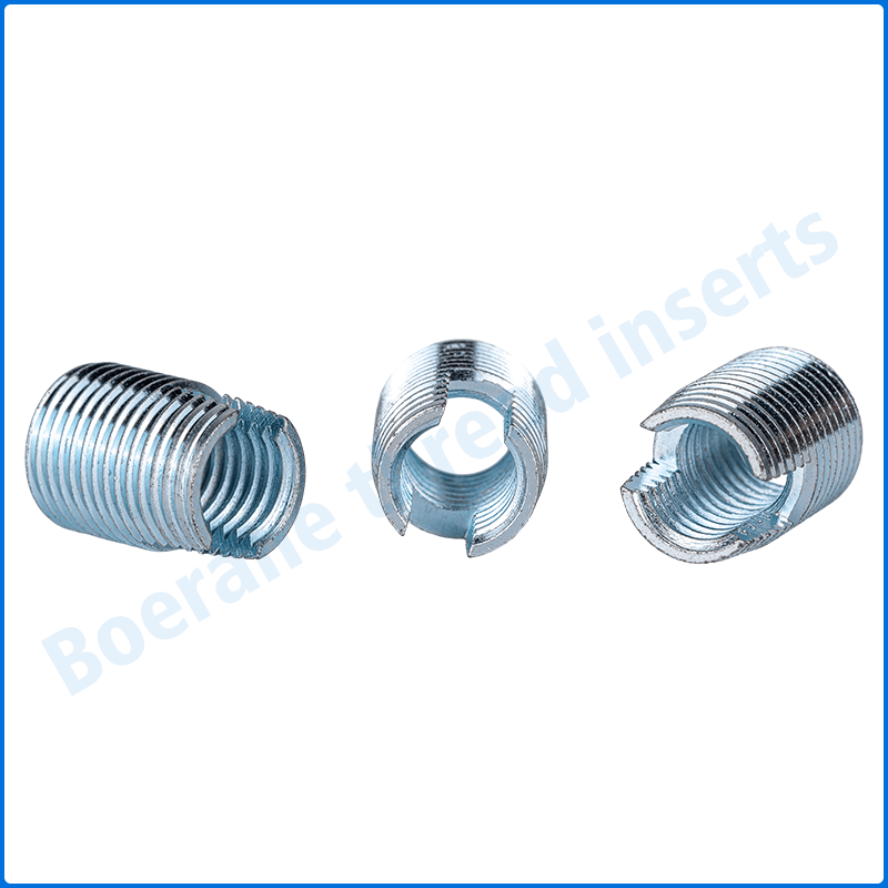 M2.5 x 0.45 Insertos autorroscantes ranurados azules